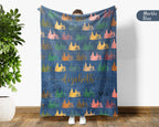 Custom Name Camping Blanket, Personalized Nature Throw, Cozy Outdoor Gift for Campers, Travelers, and Hikers