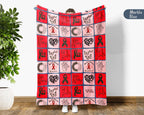 Heart Disease Awareness Blanket, Red Ribbon Support Throw, Heart Health Gift, Cozy Cardiology Awareness Comfort Blanket