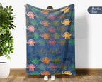 Personalized Stegosaurus Blanket Custom Name Dino Throw Retro Prehistoric Animal Decor Cozy Gift Unique Home Accent
