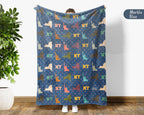 Retro New York Blanket, 4th of July Cozy Patriotic Throw, Vintage NY Lover Fleece, American Flag Inspired New York Home Gift