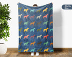 Retro Pitbull Blanket Gift for Dog Lovers, Cozy Canine Throw, Pet Inspired Decor Accent for Bedroom and Living Spaces