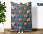 Retro Boxing Lover Blanket Cozy Sports Throw for Athletes Soft Gloves Design Fleece Blanket Unique Fitness Gift Decor
