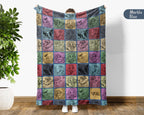 Mermaid Blanket Gift for Girls, Fantasy Ocean Fairy Throw, Cozy Underwater Theme Blanket, Cute Kids Decor Gift for Bedroom