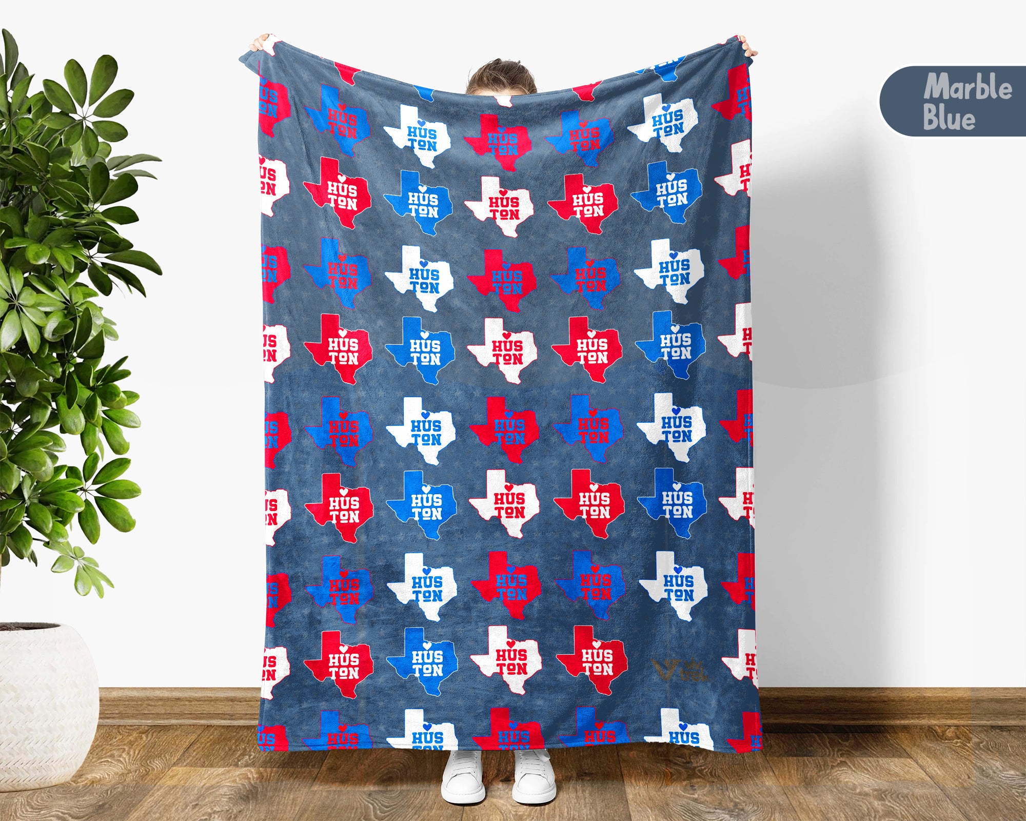 Houston Retro City Map Blanket Throw, Cozy Skyline Decor, Texas Pride Gift, Urban Style Sofa Throw Blanket for Home