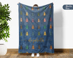 Personalized Ant Insect Throw Custom Name Bug Lover Blanket Retro Ant Farm Design Science Nature Entomologist Gift Home Accent