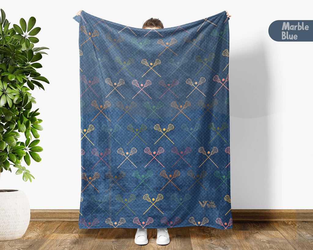 Retro Lacrosse Blanket – Cozy Sports Throw for Players