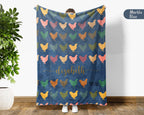 Personalized Chicken Throw – Cozy Custom Name Farm Blanket