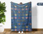 Personalized Bee Blanket Cozy Vintage Bee Throw Gift for Nature Lovers