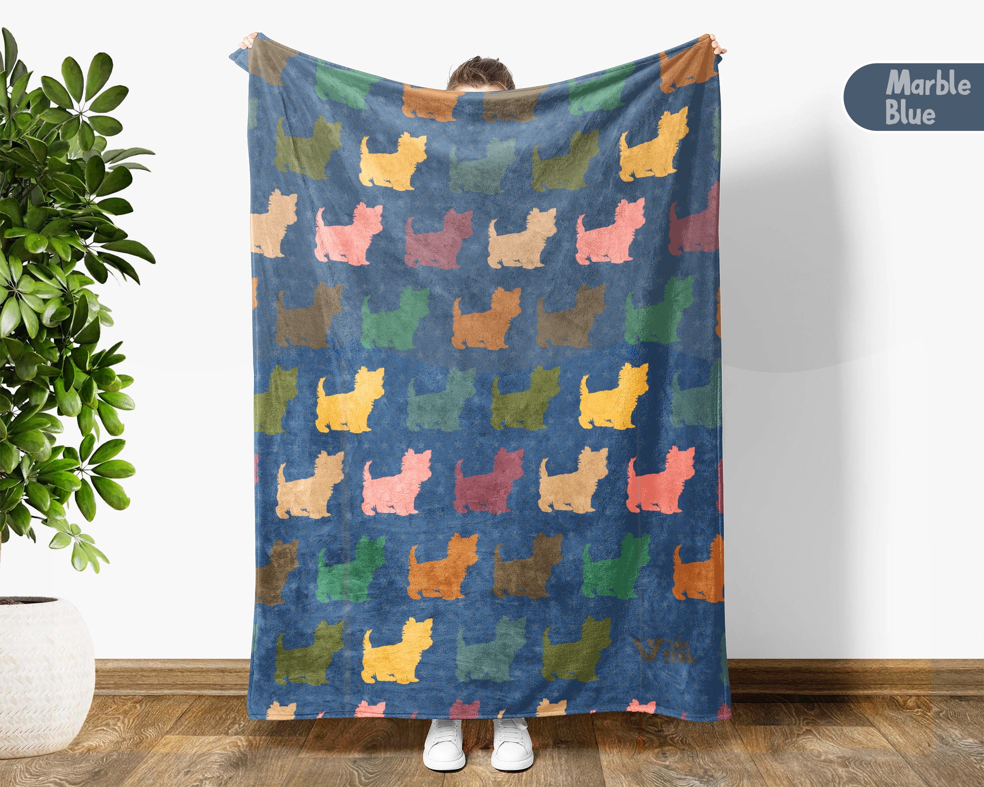 Retro Yorkshire Terrier Dog Blanket Gift, Cozy Yorkie Lover Throw, Cute Puppy Blanket, Unique Dog Owner Decor