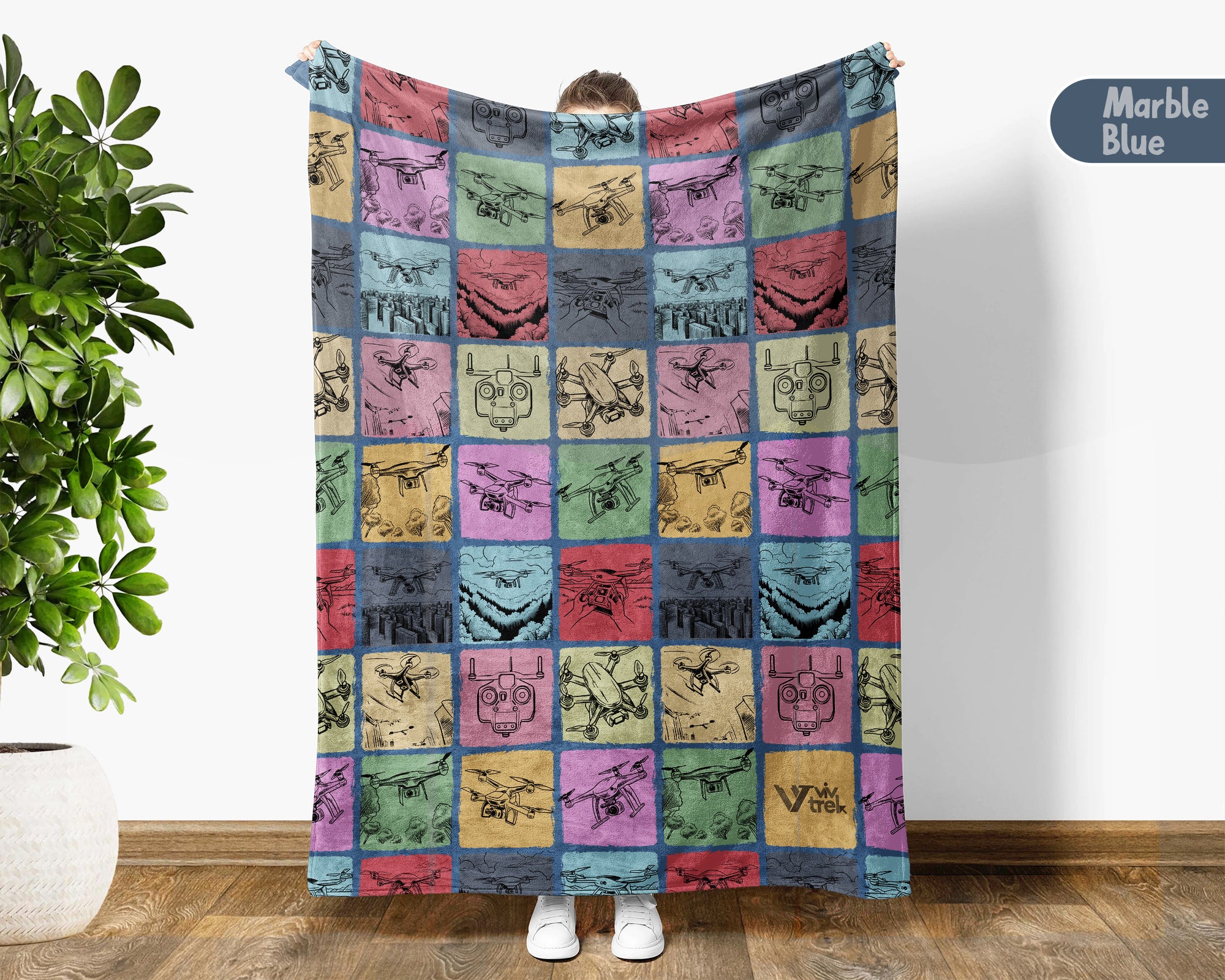 Drone Racing Blanket – Cozy FPV Drone Throw for Aerial Enthusiasts
