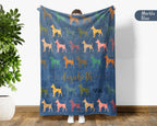 Custom Dobermann Dog Blanket – Personalized Name Throw for Pet Lovers & Fans