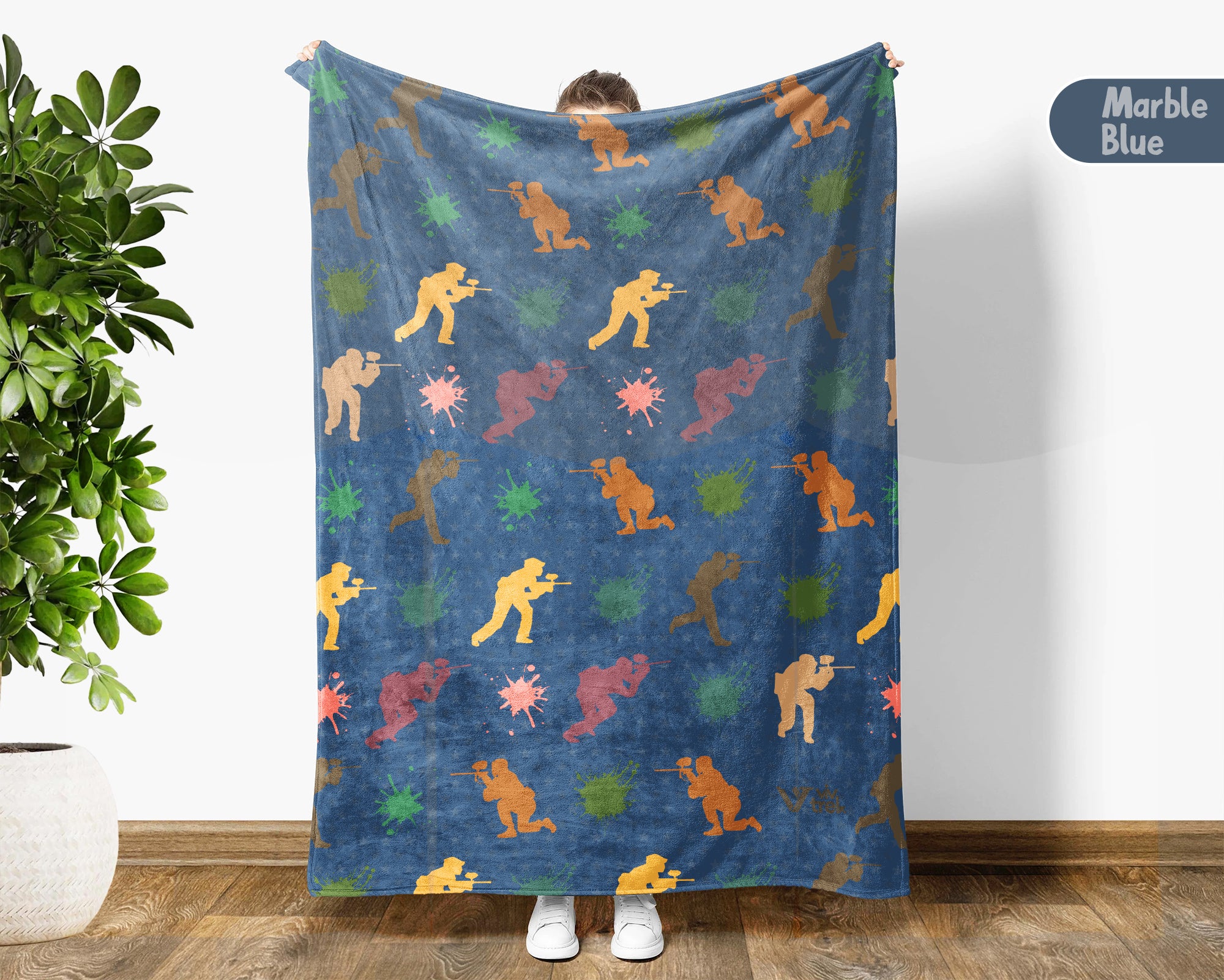 Retro Paintball Blanket – Cozy Throw for Sports Lovers