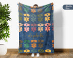 Personalized Nurse Blanket Custom Name Cozy RN Throw Gift, Retro Nursing Graphic Blanket, Medical Worker Gift for Her