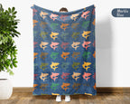 Retro Shark Blanket – Cozy Ocean Throw for Shark Lovers
