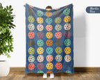 Retro Pickleball Lover Blanket for Sports Fans, Cozy Athletic Throw Gift with Distressed Court Game Style