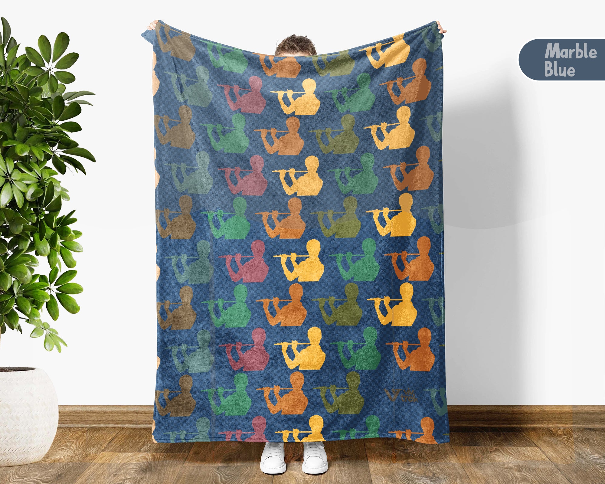 Flute Music Blanket – Cozy Gift for Flutists & Music Lovers