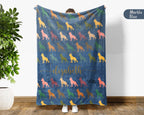 Personalized Dog Throw – Custom Name Cozy German Shepherd Name Blanket