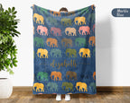 Custom Nane Elephant Blanket – Personalized Cozy Throw for Wildlife Fans