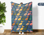 Cozy Pelican Throw Blanket – Vintage Coastal Wildlife Gift for Bird Lovers