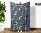 Retro Cheerleading Blanket Cozy Cheerleader Throw Sporty Fleece Blanket Cheer Fan Gift Home Decor Idea for Game Day Couch Bedroom
