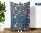 Personalized Cheer Blanket Custom Name Sport Throw Cozy Cheerleader Gift Team Spirit Decor Unique Athletic Home Accent