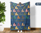 Custom Name Gardening Blanket, Personalized Floral Throw, Cozy Botanical Gift for Gardeners and Plant Enthusiasts