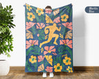 Floral Rugby Player Blanket – Cozy Sports Lover Throw