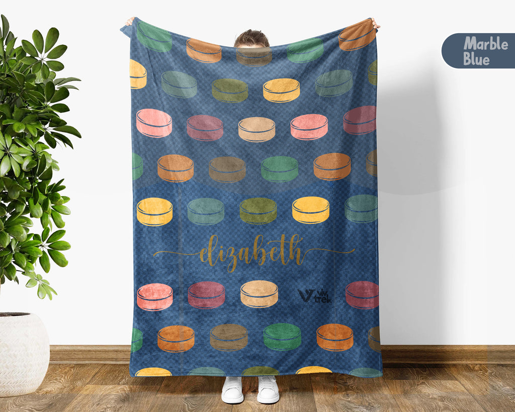 Custom Name Hockey Blanket – Personalized Cozy Throw for Sports Fans
