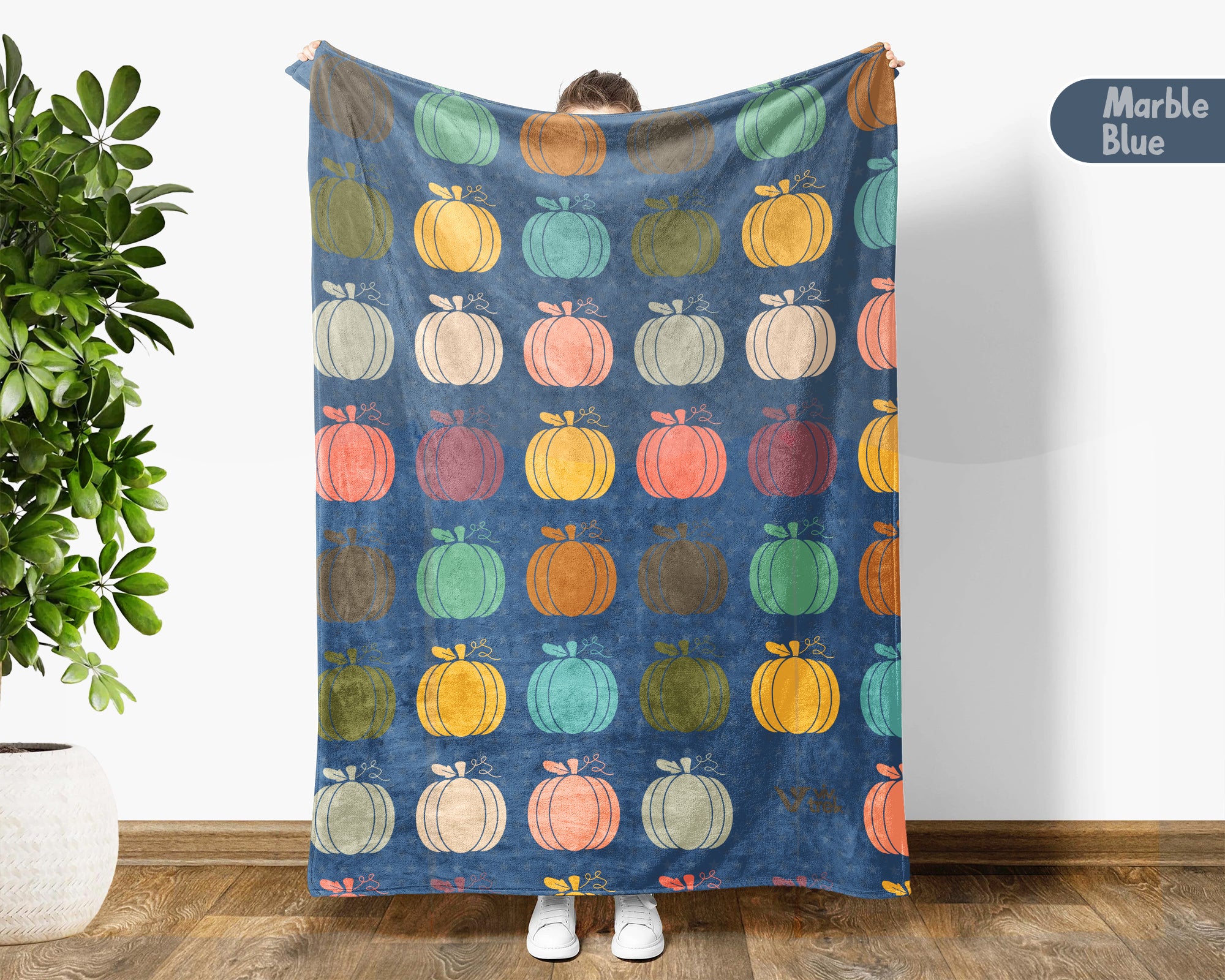 Retro Pumpkin Lover Blanket for Rustic Autumn Decor, Cozy Harvest Throw Gift with Farmhouse Seasonal Style