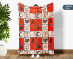 Multiple Sclerosis Blanket, Orange Ribbon Support Throw, March MS Awareness Gift, Cozy Comfort Battle Blanket for Advocacy and Care