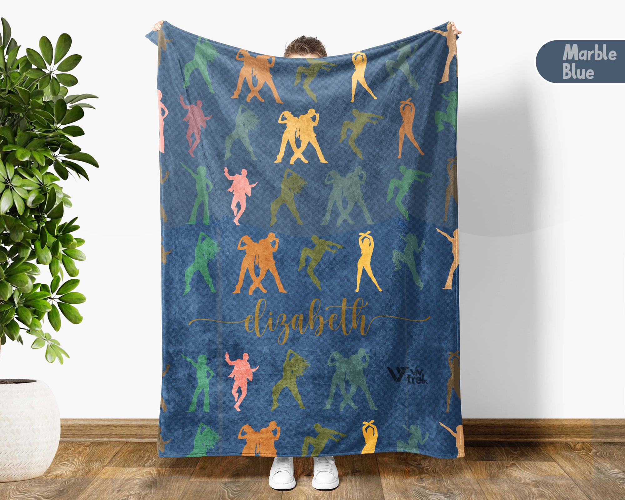 Custom Name Ballet Blanket, Personalized Vintage Dance Throw, Cozy Choreography Gift for Dancers and Performers