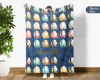 Custom Name Retro Panda Blanket, Personalized Cute Animal Throw for Panda Lover Bedroom Decor and Cozy Gift Ideas