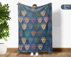 Retro Highland Cow Blanket Cozy Farm Animal Throw Rustic Ranch Style Decor Soft Highland Cattle Gift Unique Home Accent