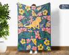 Floral Bearded Dragon Blanket – Cozy Throw for Lizard Lovers & Reptile Fans