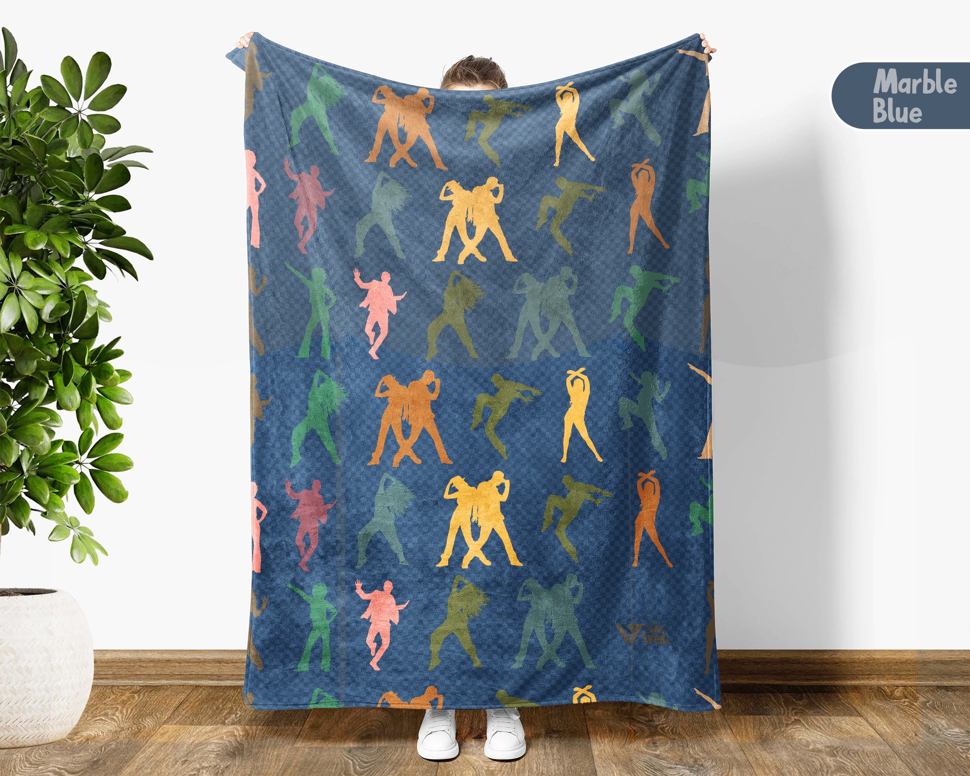 Retro Dancing Throw Cozy Ballet Blanket Soft Artistic Decor Unique Choreography Gift for Dancer Rooms