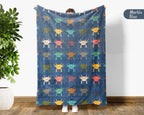 Cute Axolotl Blanket – Vintage Animal Lover Cozy Throw Gift