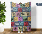 Retro Montana State Blanket, Patriotic 4th of July Cozy Throw, Vintage MT Lover Fleece, American Patriot Big Sky Home Gift