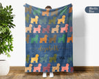 Personalized Shih Tzu Dog Blanket Custom Name Vintage Puppy Throw Cozy Pet Lover Gift Cute Dog Breed Blanket for Home and Gifts