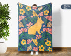 Floral Corgi Blanket – Cozy Cute Dog Lover Throw Gift