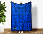 Custom Name Soccer Plaid Blanket, Personalized Name Soccer Throw for Boys and Girls, Aesthetic Unique Soccer Lover Gift, Cozy Sports Blanket
