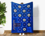 Custom Name Soccer Blanket, Personalized Name Soccer Pixel Art Throw for Boys and Girls, Unique Soccer Lover Gift, Sports 8-bit Flower Blanket