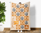 Custom Name Soccer Blanket, Personalized Name Soccer Pixel Art Throw for Boys and Girls, Unique Soccer Lover Gift, Sports 8-bit Flower Blanket