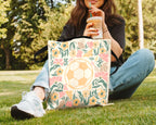 Soccer Floral Tote Bag Gift, Cute Football Lover Canvas Bag, Aesthetic Sports Tote, Soccer Player Gift, Everyday Carry Bag