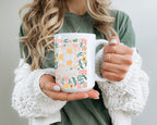Custom Name Soccer Mug Gift, Personalized Football Coffee Cup, Soccer Lover Floral Mug, Player Name Sports Gift, Unique Soccer Fan Drinkware