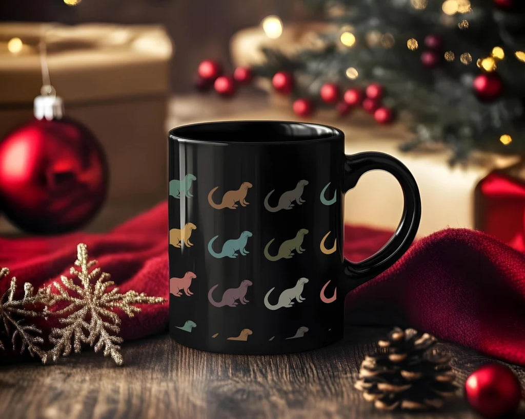 Retro Vintage Otter Mug | Cute Distressed Otter Coffee Cup | Animal Lover Gift Idea for Owners