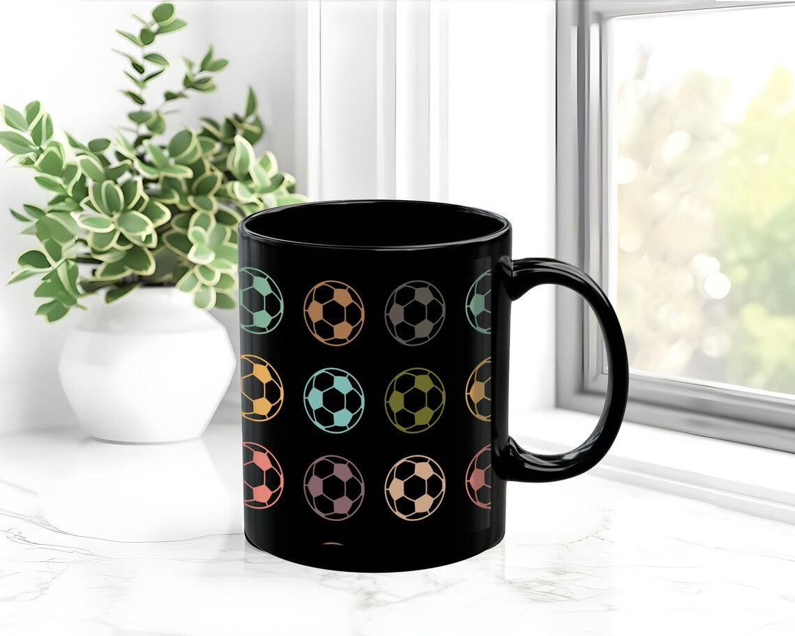Retro Soccer Lover Mug, Vintage Soccer Coffee Mug, Distressed Football Gift, Soccer Player Fan Mug, Funny Sports Coffee Cup for Fans