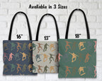 Retro Skateboarding Tote Bag – Cool Skater Over Shoulder Carry Bag – Aesthetic School Gift for Lovers