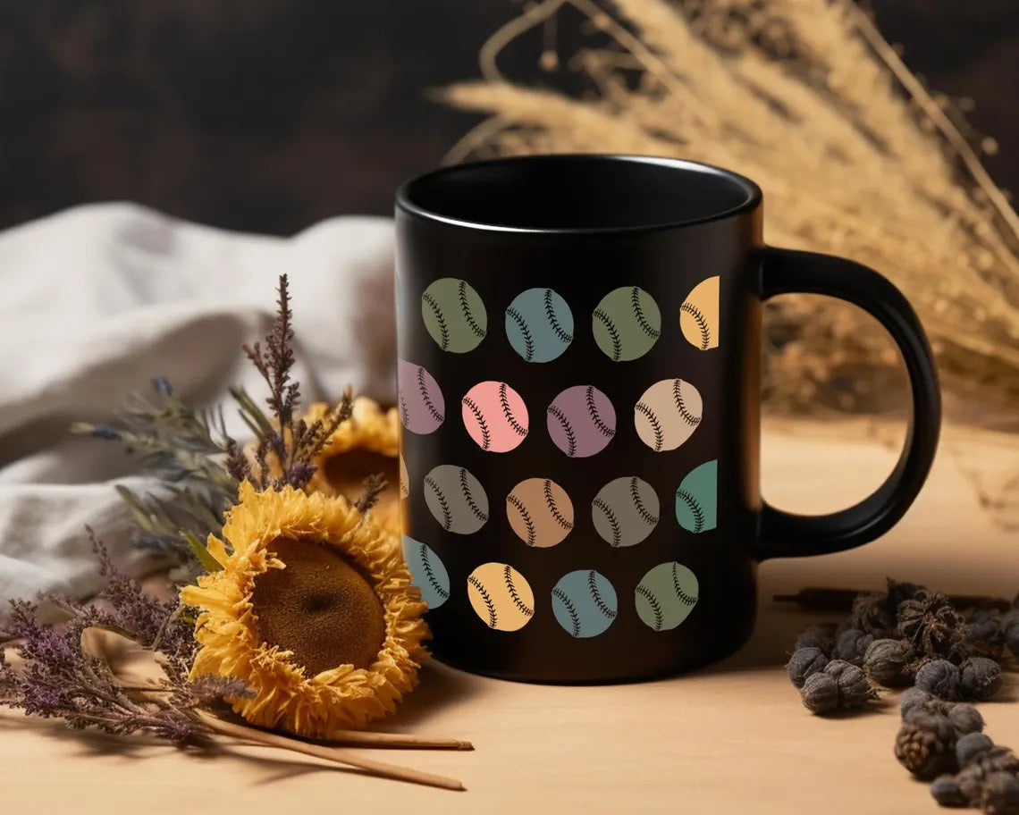 Retro Baseball Mug, Vintage Baseball Lover Coffee Cup, Classic Sports Enthusiast Gift, Baseball Player Mug, Unique Baseball Fan Gift Idea