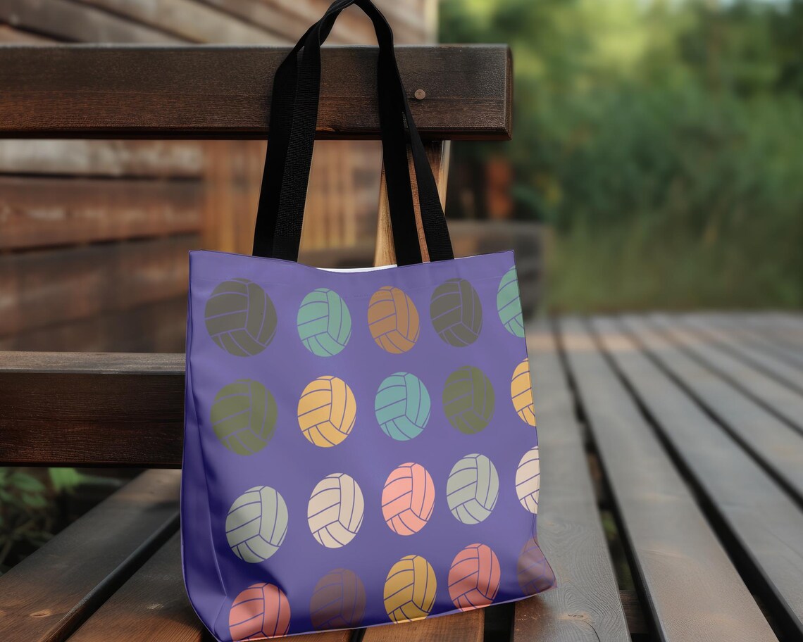 Vintage Volleyball Tote Bag – Retro Sports Lover Carry Bag – Team Enthusiast Gift for Gym Everyday Tote