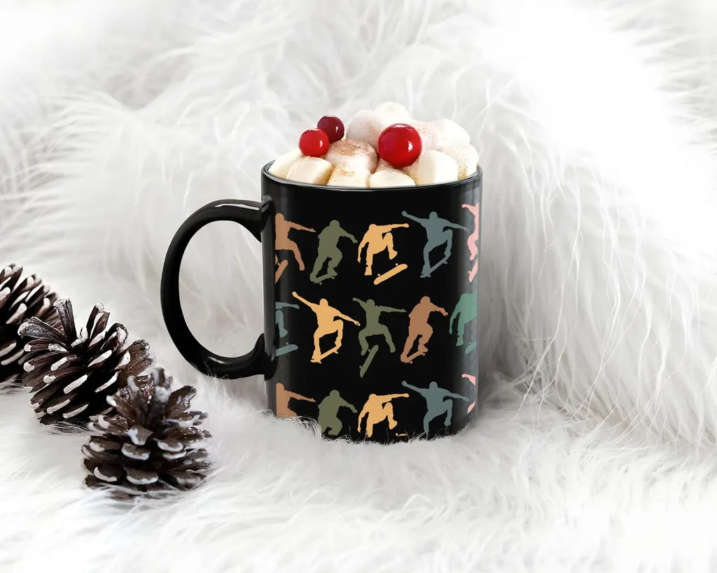 Skateboarding Lover Mug, Retro Skateboard Coffee Cup, Vintage Skater Gift, Cool Skateboarder Mug, Sports Enthusiast Coffee Gift Idea